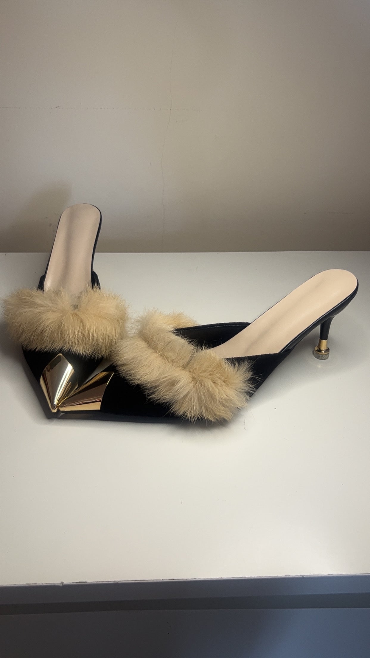 Chic Shearling Heels